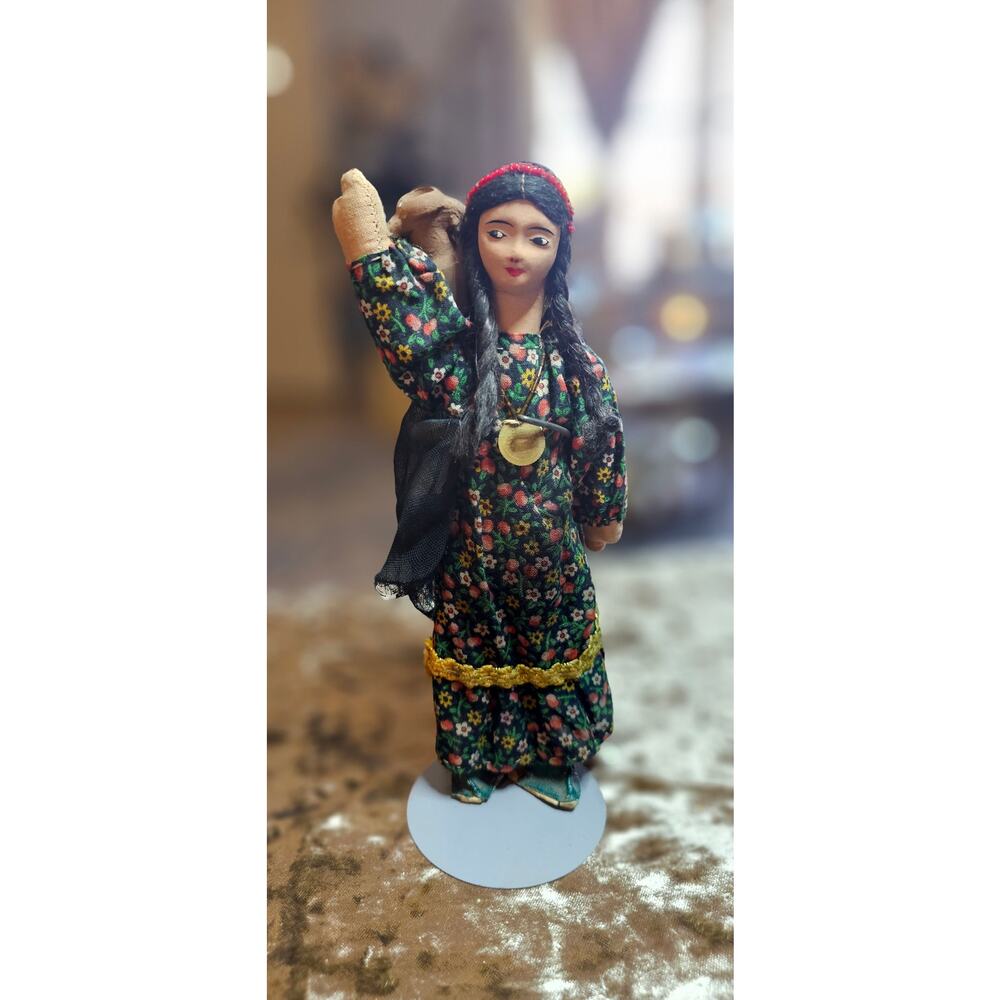 Vintage 1970s Rare Handmade Middle Eastern Doll